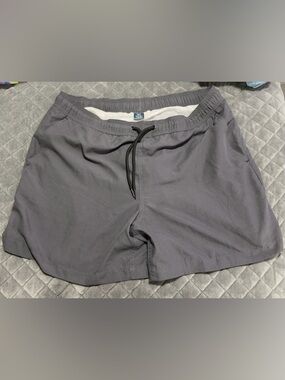 Men's Gray Swim Board Shorts - L